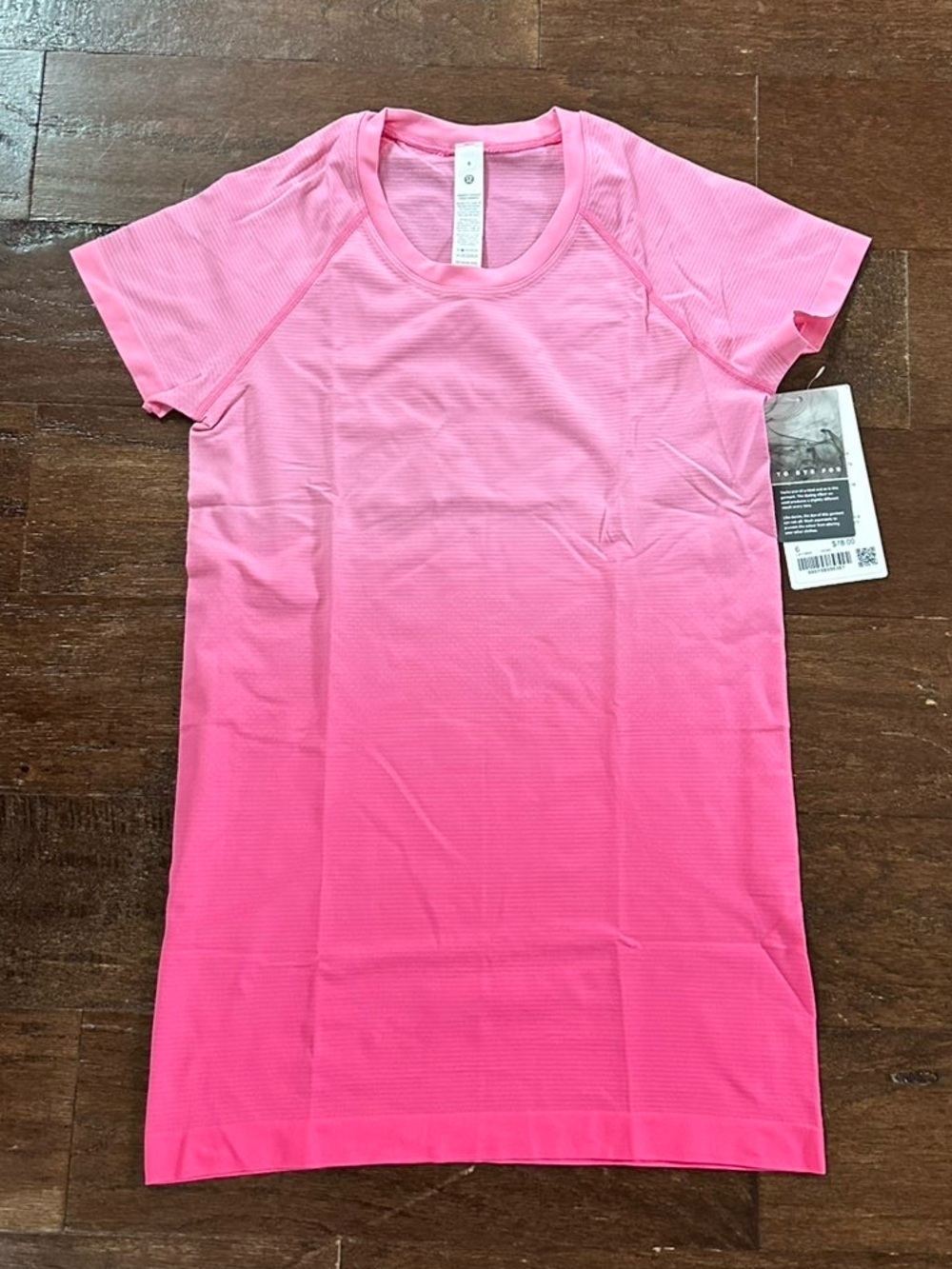 Lululemon Swiftly Tech Short-Sleeve Shirt 2.0 Hip Length Pink Size 6 NWT - Picture 5 of 10